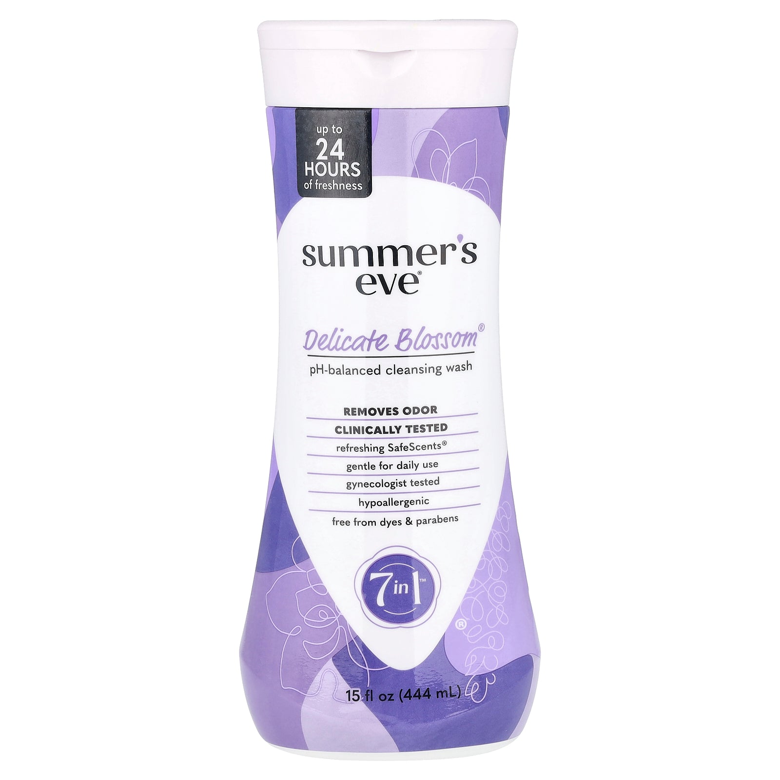 Summer's Eve, 7 in 1™ pH-Balanced Cleansing Wash, Delicate Blossom®, 15 fl oz (444 ml)