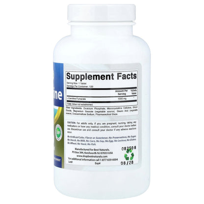 Best Naturals, L-Carnitine, 1,000 mg, 120 Tablets