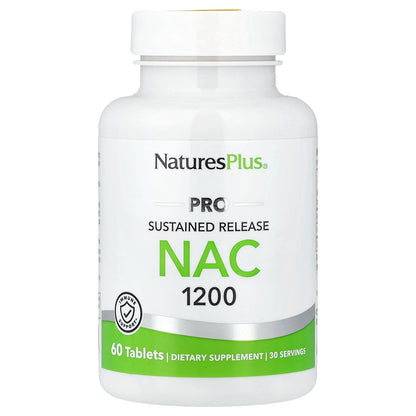 NaturesPlus, Pro NAC 1200, Sustained Release, 60 Tablets (600 mg Per tablet)