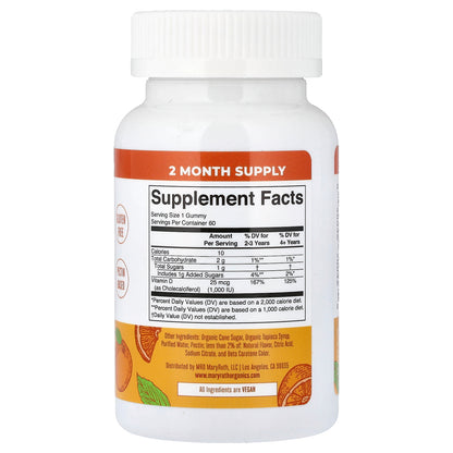 MaryRuth's, Vitamin D3 Gummies, Orange, 25 mcg, 60 Gummies