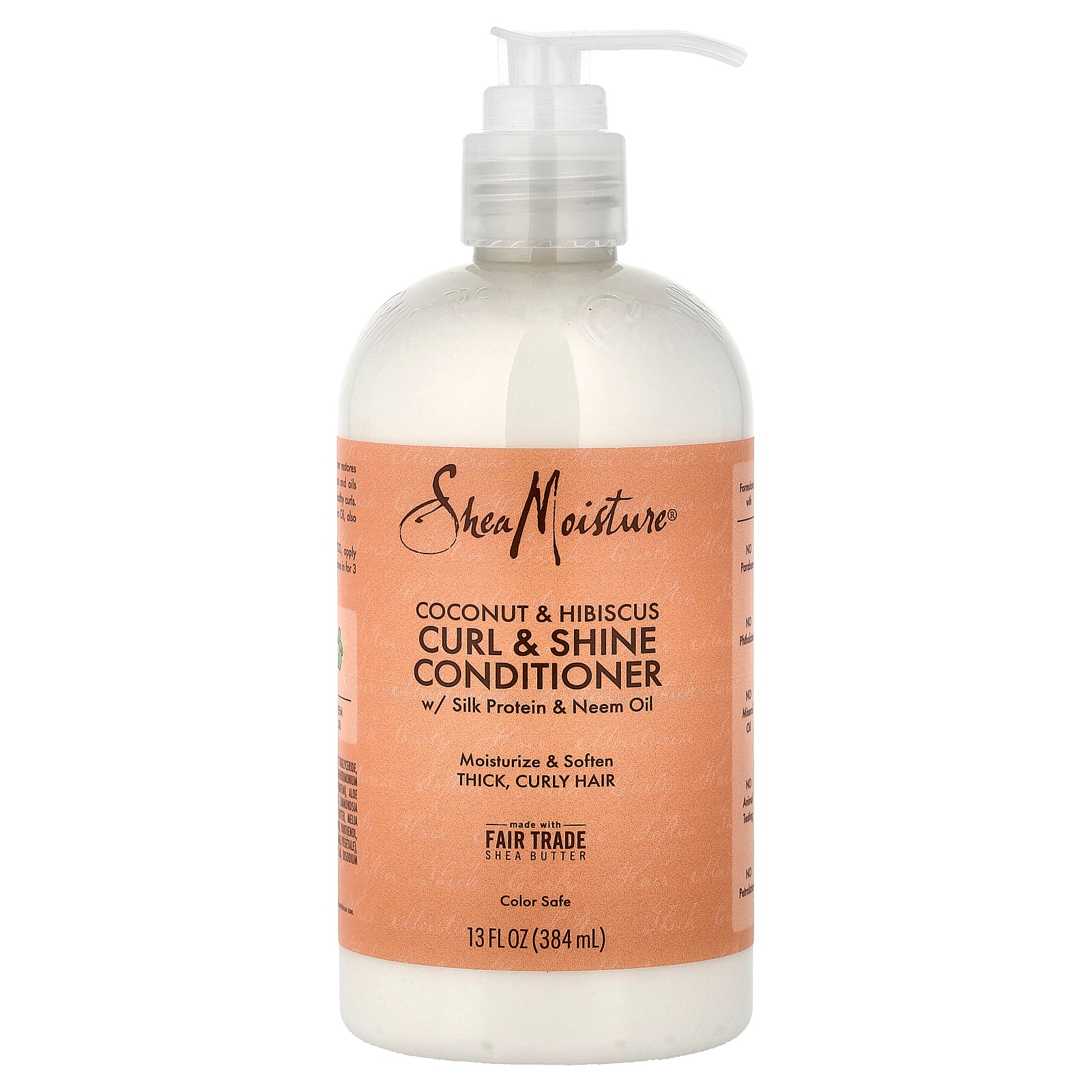 SheaMoisture, Curl & Shine Conditioner, Coconut & Hibiscus, 13 fl oz (384 ml)