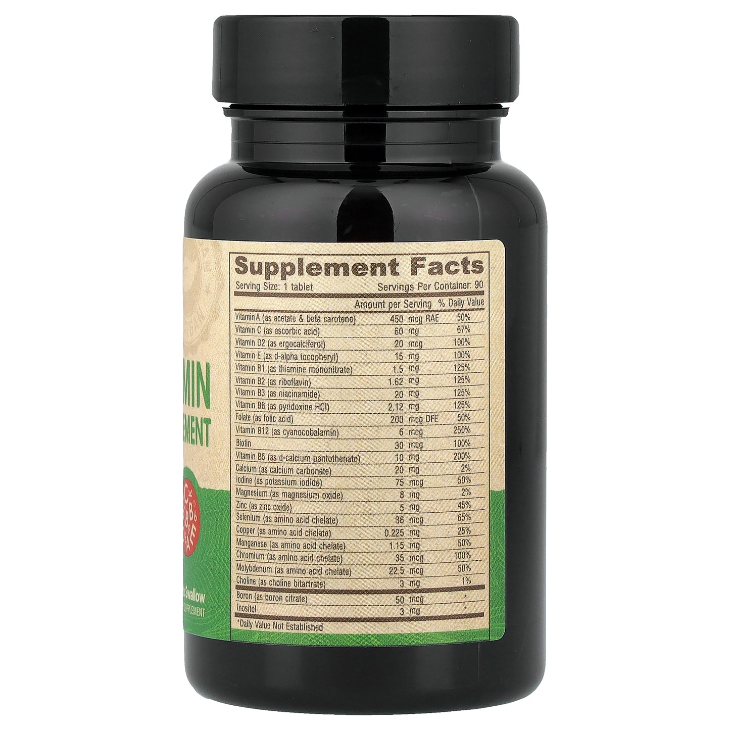 Deva, Vegan Multivitamin & Mineral Supplement, Iron-Free, 90 Tablets