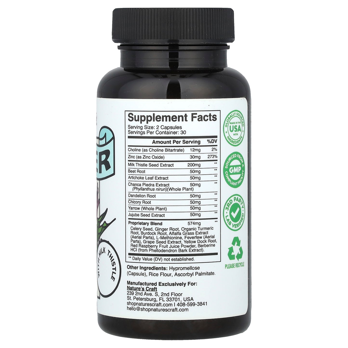 Nature's Craft, Liver Support, 60 Capsules