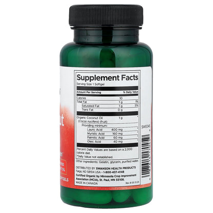 Swanson, Coconut Oil, 1,000 mg, 60 Softgels