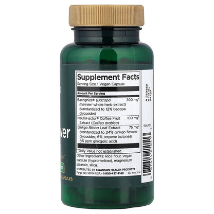 Swanson, Pure Brainpower, 60 Vegan Capsules