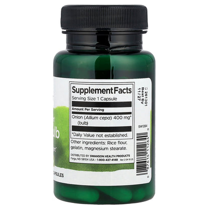 Swanson, Full Spectrum® Onion Bulb, 400 mg, 60 Capsules