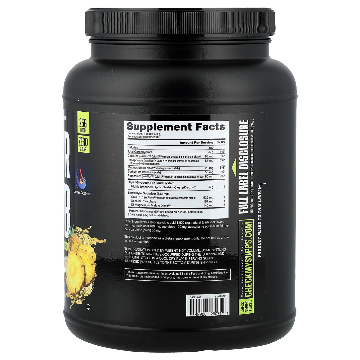 NutraBio, Super Carb, Pineapple, 1.9 lb (840 g)