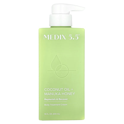 Medix 5.5, Body Treatment Cream, Coconut Oil + Manuka Honey, 15 fl oz (444 ml)
