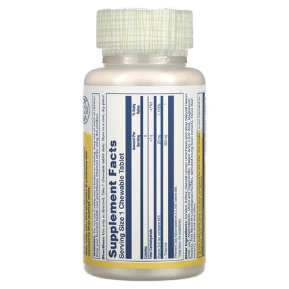 Solaray, L-Theanine, Natural Lemon-Lime, 200 mg, 30 Chewables