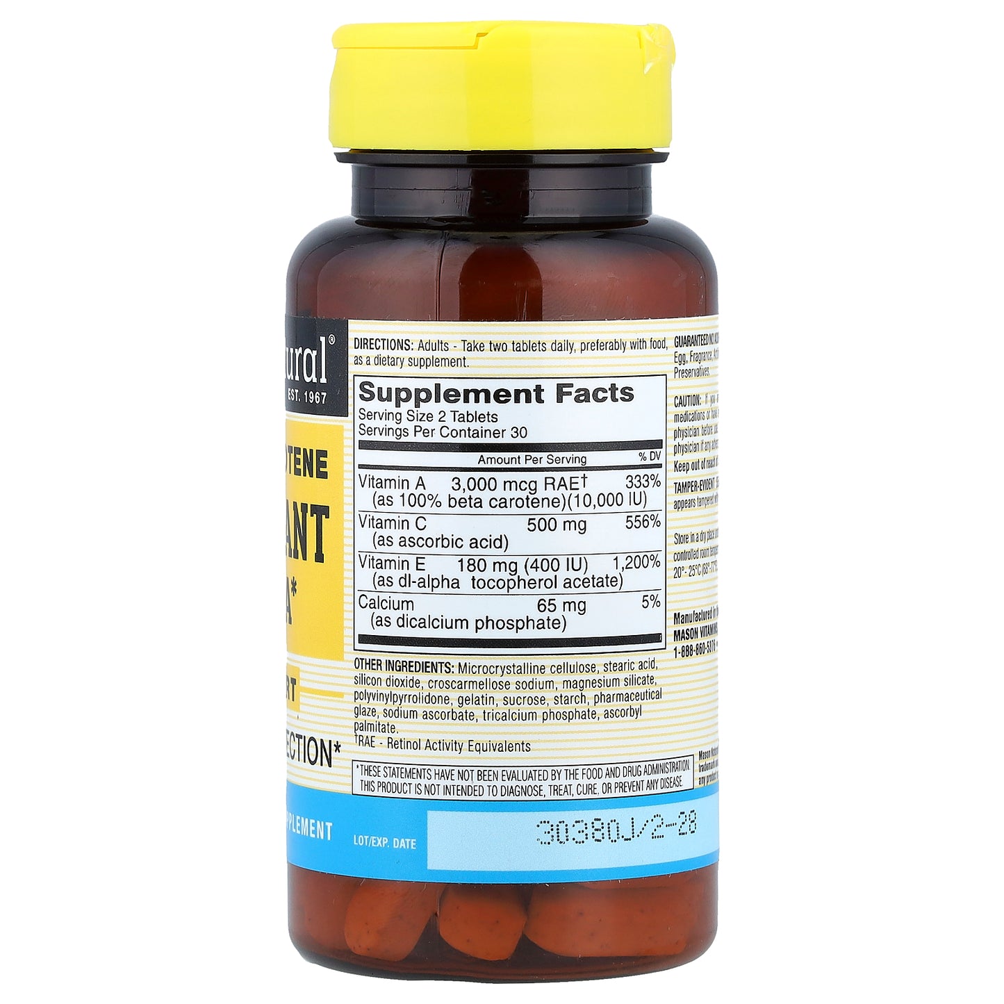 Mason Natural, Vitamins E, C & Beta Carotene, 60 Tablets