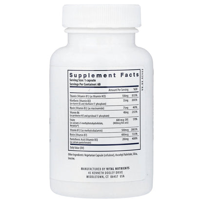 Vital Nutrients, B-Complex, 60 Vegan Capsules