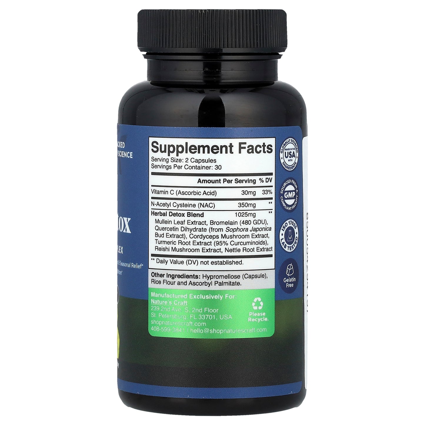 Nature's Craft, Lung Detox, 60 Capsules