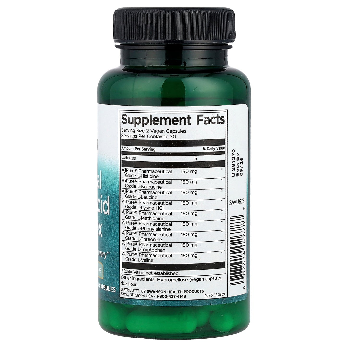 Swanson, Essential Amino Acid Complex, 60 Vegan Capsules