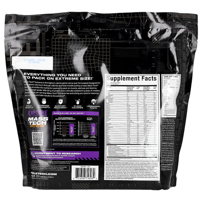 MuscleTech, Mass-Tech™ Extreme 2000, Triple Chocolate Brownie, 6 lbs (2.72 kg)
