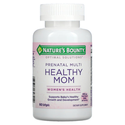 Nature's Bounty, Optimal Solutions, Healthy Mom Prenatal Multi, 60 Softgels