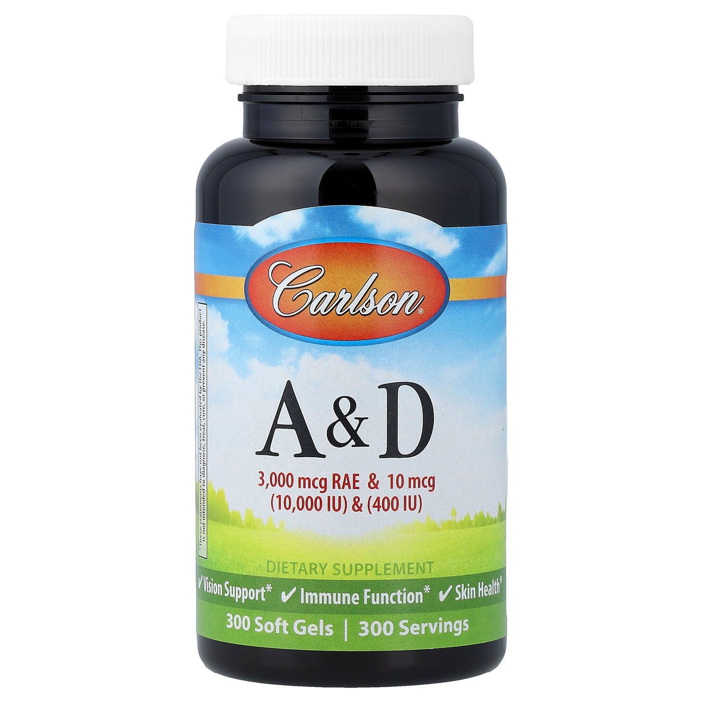 Carlson, Vitamins A & D, 300 Soft Gels