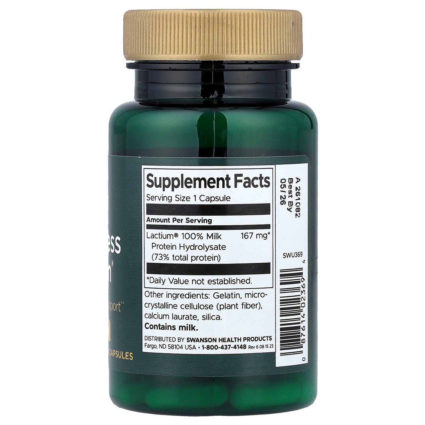 Swanson, Anti-Stress Lactium®, 167 mg, 60 Capsules