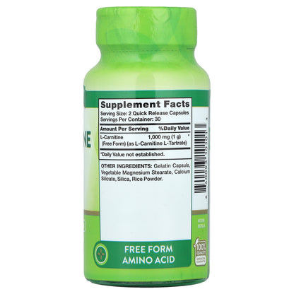 Nature's Truth, L-Carnitine, Mega Strength, 60 Quick Release Capsules (500 mg per Capsule)