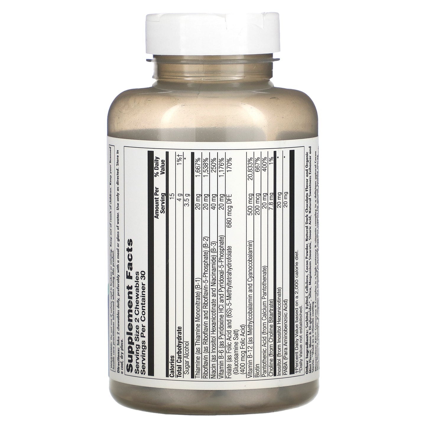 KAL, Coenzyme B-Complex, Cocoa Mint, 60 Chewables