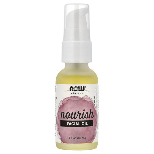NOW Foods, Solutions, Facial Oil, Nourish, 1 fl oz (30 ml)