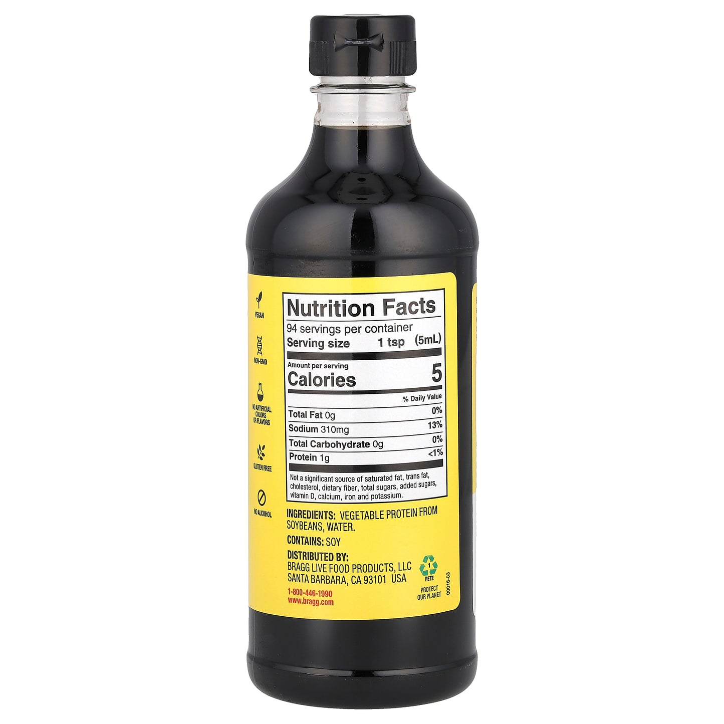 Bragg, Liquid Aminos, Soy Protein Seasoning, 16 fl oz (473 ml)