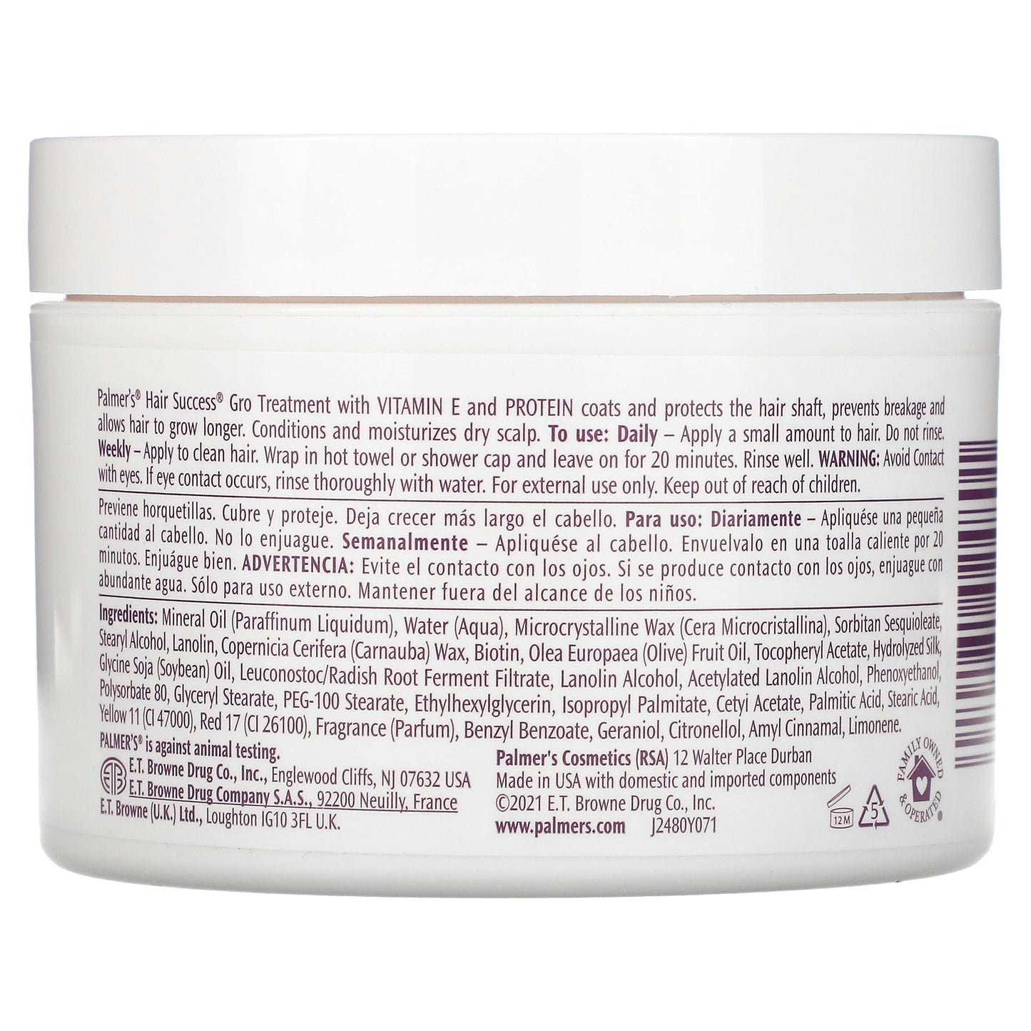 Palmer's, Hair Success® with Vitamin E, Gro Treatment, 7.5 oz (200 g)