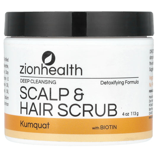 Zion Health, Scalp & Hair Scrub with Biotin, Kumquat, 4 oz (113 g)