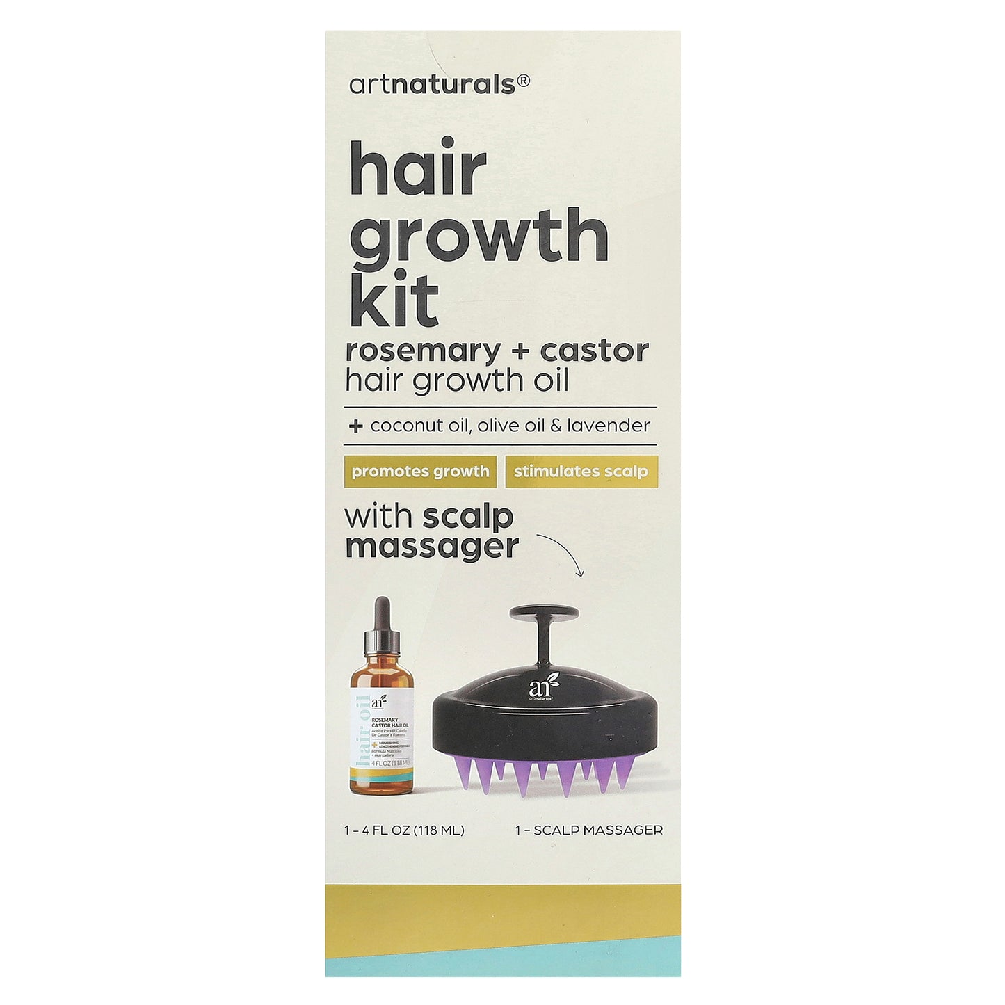 artnaturals, Hair Growth Kit, Rosemary + Castor Oil , 2 Piece Kit