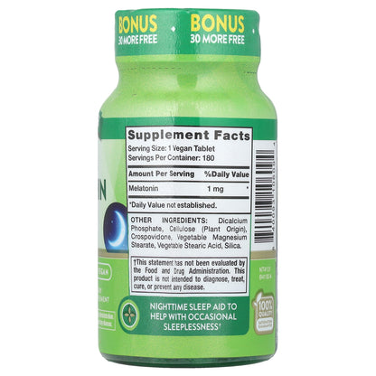 Nature's Truth, Sleep Melatonin, 1 mg, 180 Tablets