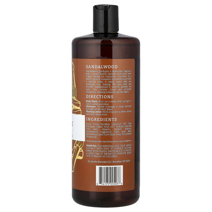 Dr. Jacobs Naturals, Plant-Based Rich Castile Body Wash, Soothing Sandalwood, 32 oz (946 ml)