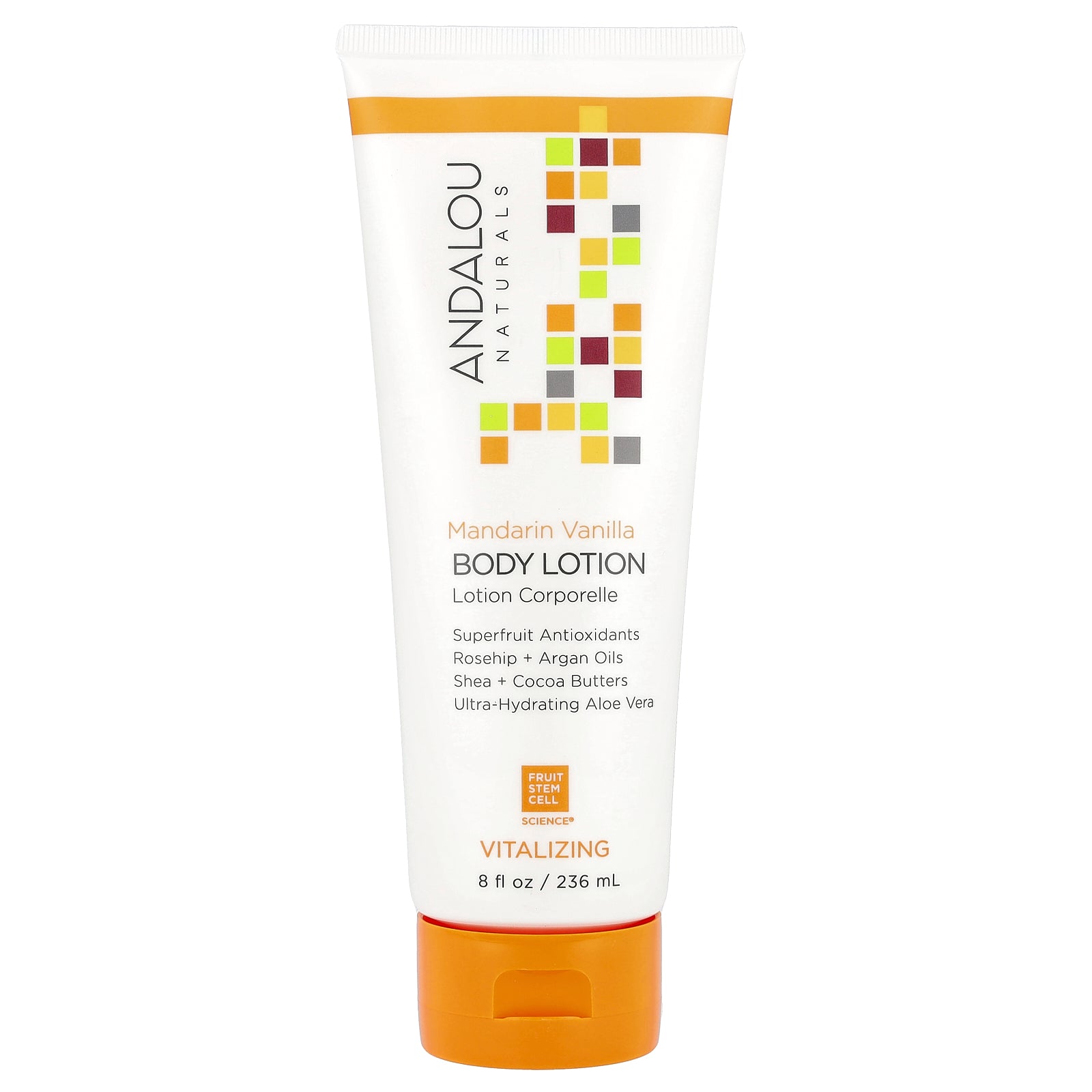 Andalou Naturals, Body Lotion, Vitalizing, Mandarin Vanilla, 8 fl oz (236 ml)