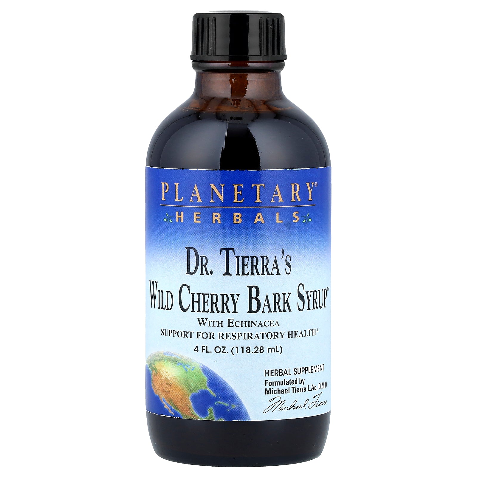 Planetary Herbals, Dr. Tierra's Wild Cherry Bark Syrup™, 4 fl oz (118.28 ml)