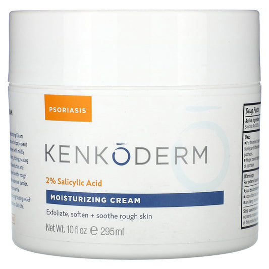 Kenkoderm, 2% Salicylic Acid Moisturizing Cream, Fragrance Free, 10 fl oz (295 ml)