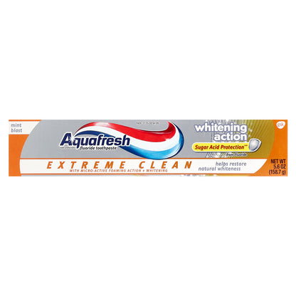 Aquafresh, Extreme Clean Fluoride Toothpaste, Whitening Action, Mint Blast, 5.6 oz (158.7 g)