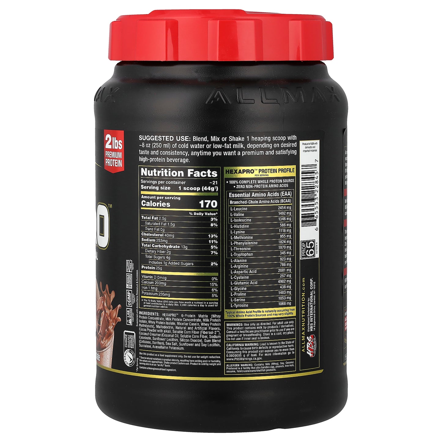 ALLMAX, Hexapro™, High-Protein Lean Meal, Chocolate, 2 lbs (907 g)