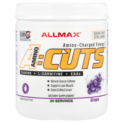 ALLMAX, ACUTS™, Amino-Charged Energy, Grape, 7.4 oz (210 g)