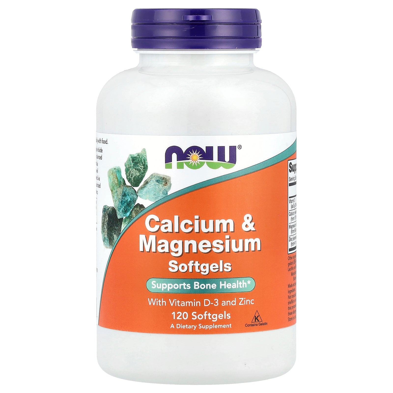 NOW Foods, Calcium & Magnesium with Vitamin D3 and Zinc, 120 Softgels