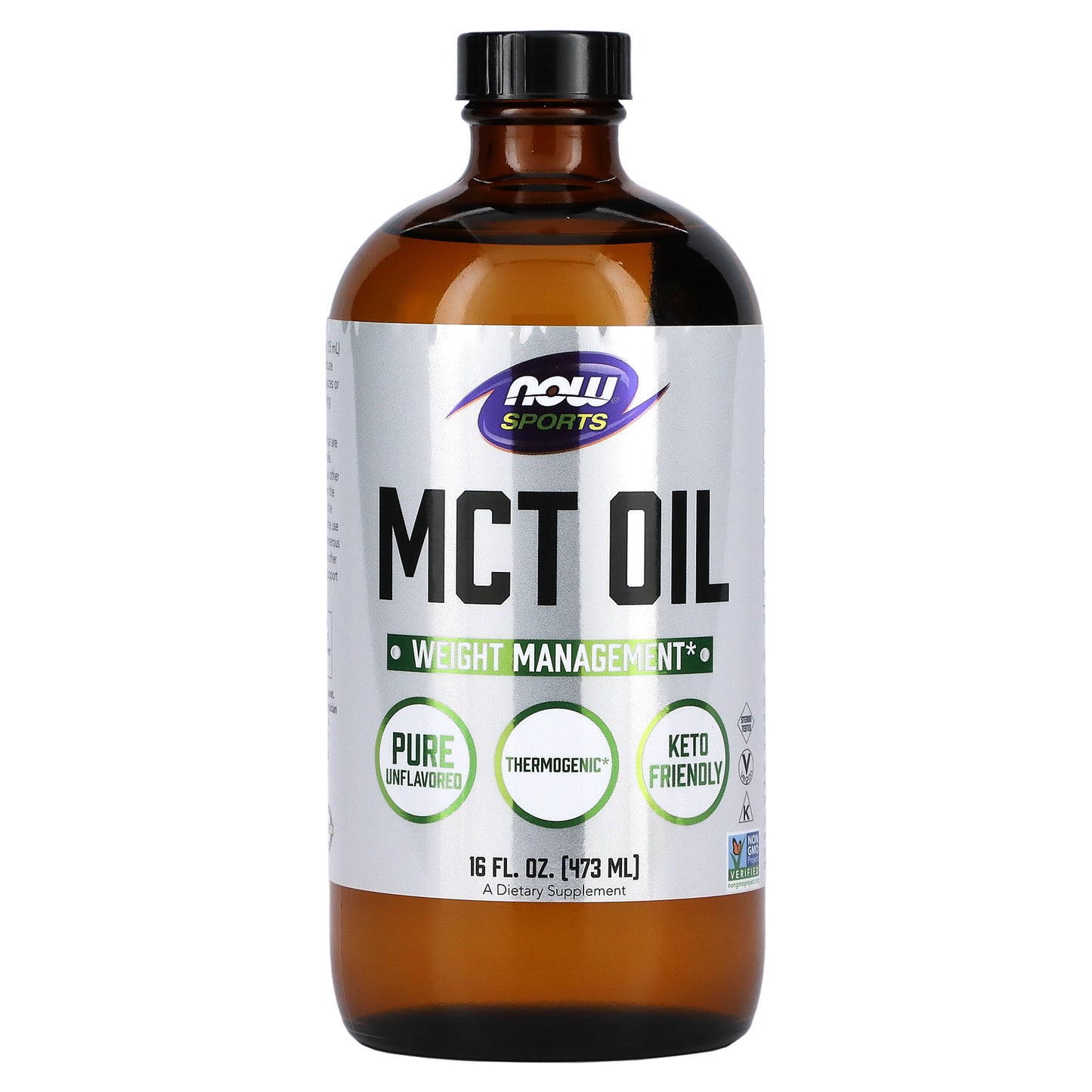 NOW Foods, Sports, MCT Oil, Unflavored, 16 fl oz (473 ml)