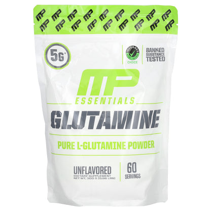 MusclePharm, Essentials, Glutamine, Unflavored, 0.66 lb (300 g)