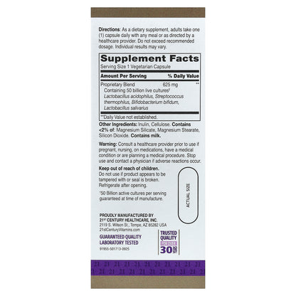21st Century, Ultimate Probiotic, 50 Billion, 30 Vegetarian Capsules