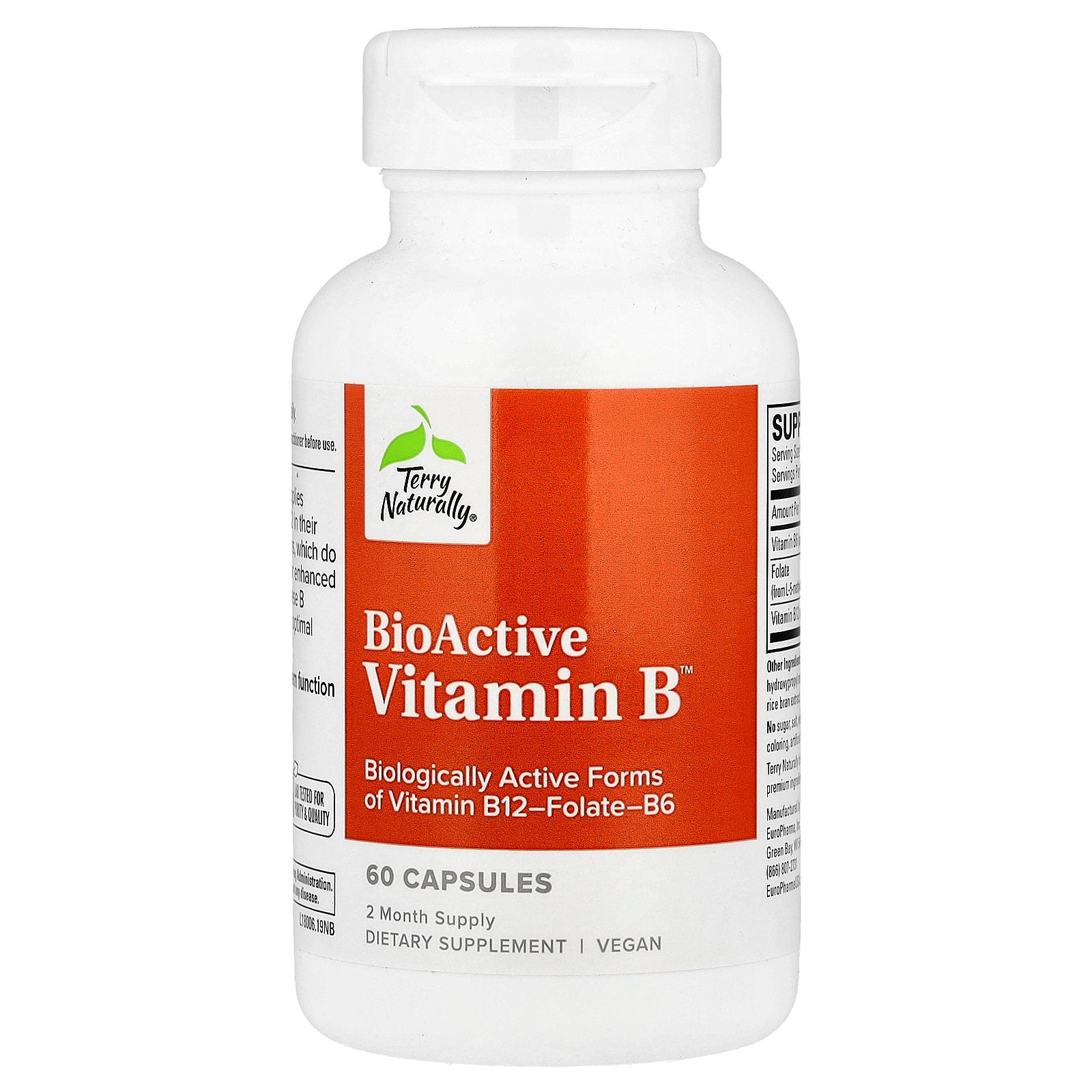 Terry Naturally, BioActive Vitamin B™, 60 Capsules