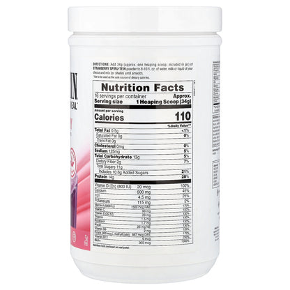 NaturesPlus, Spiru-Tein®, Protein Powder Meal, Strawberry, 1.2 lbs (544 g)