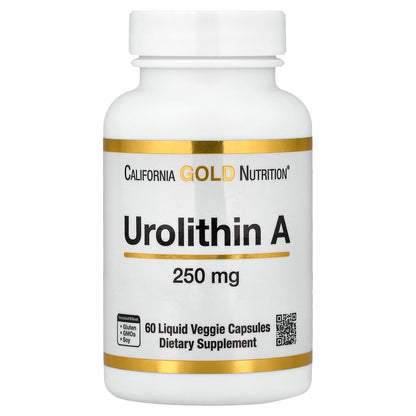 California Gold Nutrition, Urolithin A, 250 mg, 60 Liquid Veggie Capsules
