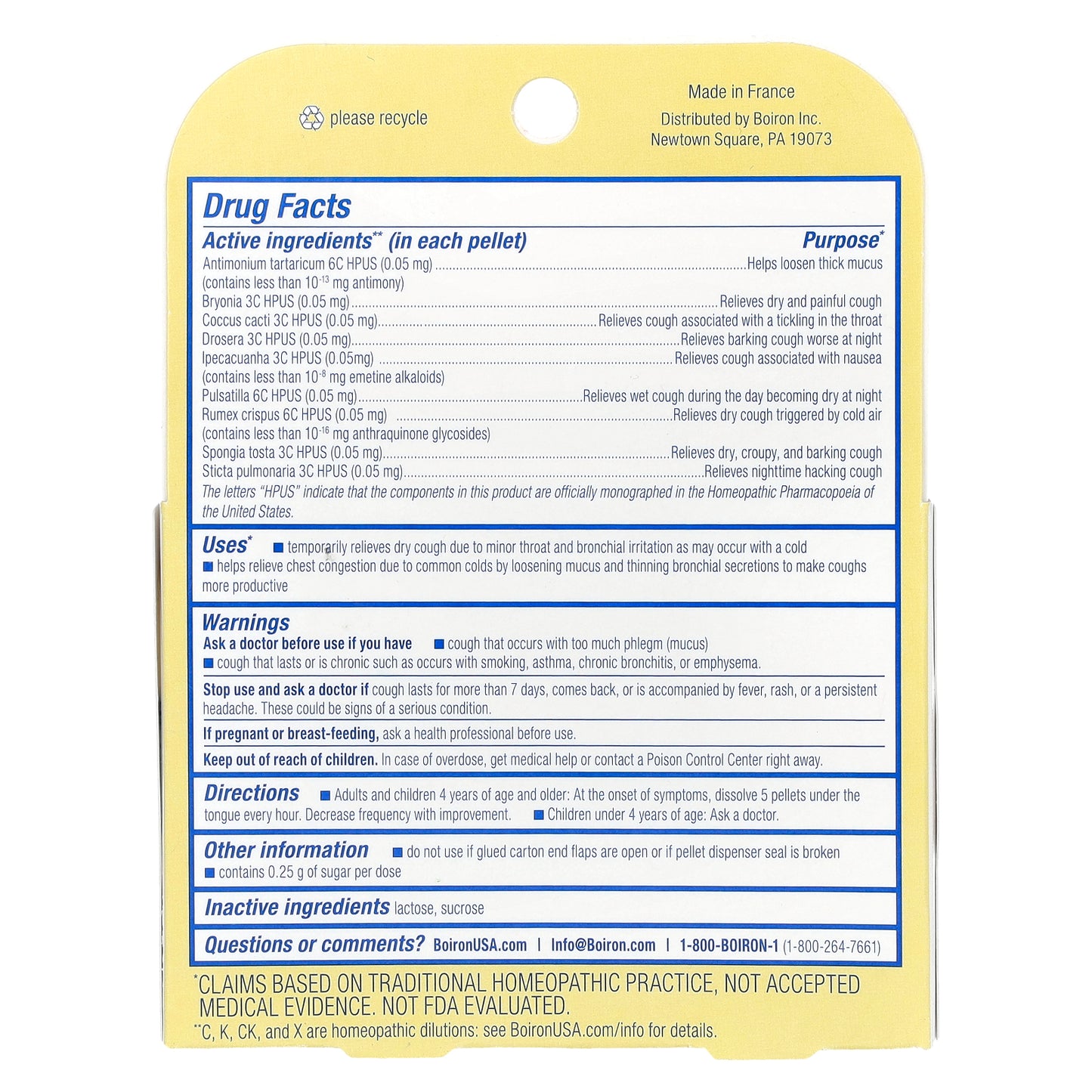 Boiron, Chestal, Meltaway Pellets, 2 Tubes, Approx. 80 Pellets Each