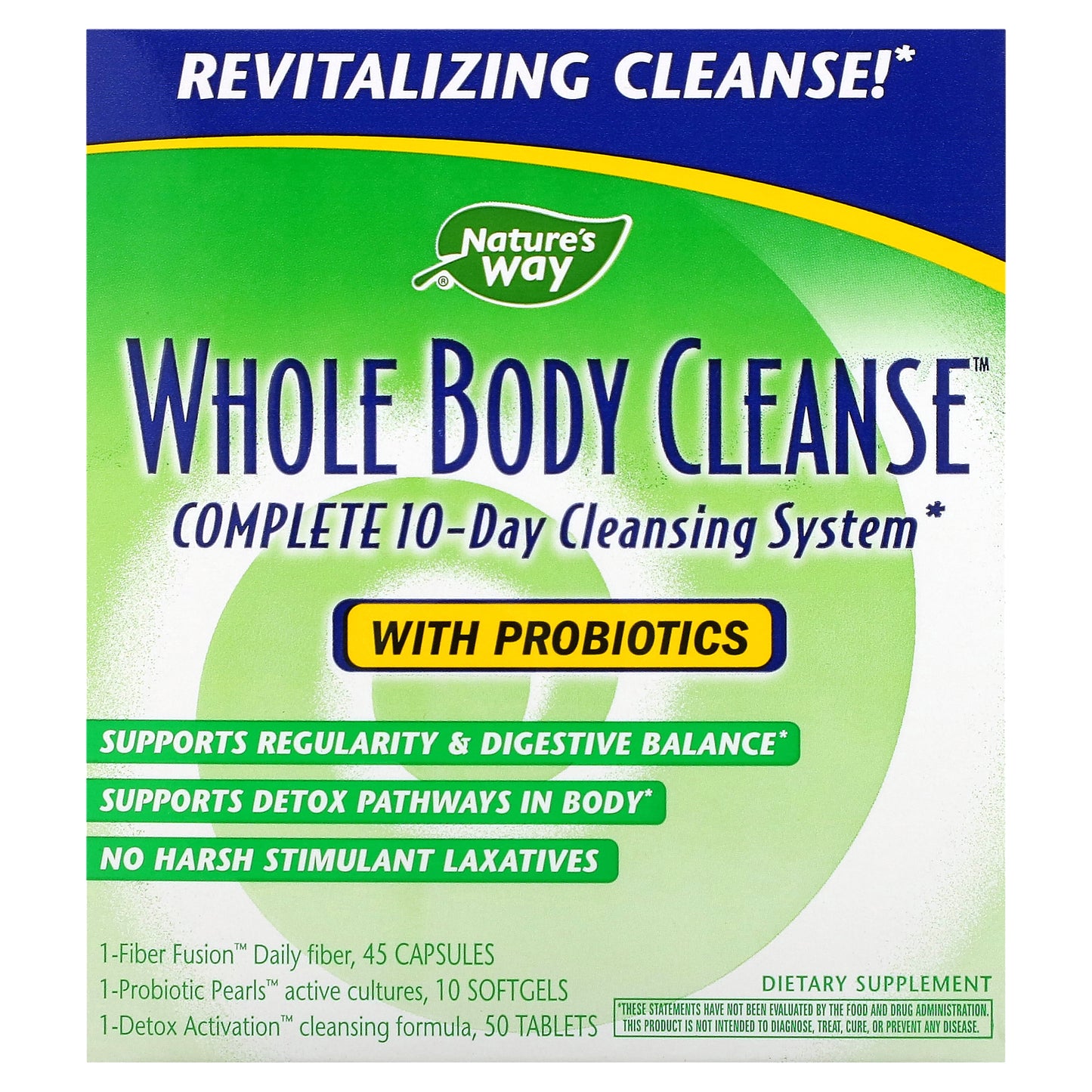 Nature's Way, Whole Body Cleanse, Complete 10-Day Cleansing System, 3 Part Program