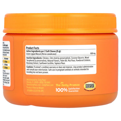 Zesty Paws, Mussel Hip & Joint Bites, For Dogs, All Ages, Chicken, 90 Soft Chews, 7.9 oz (225 g)