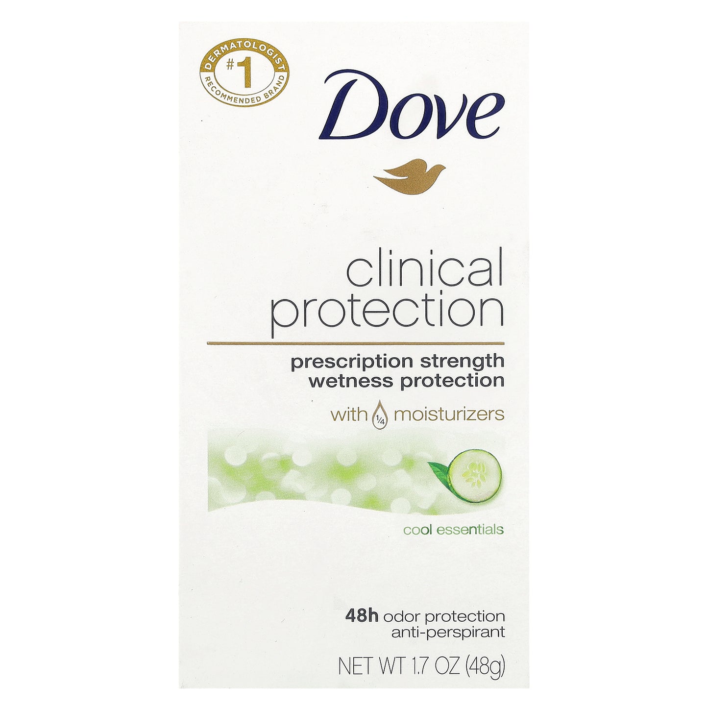Dove, Clinical Protection, Anti-Perspirant Deodorant, Cool Essentials, 1.7 oz (48 g)