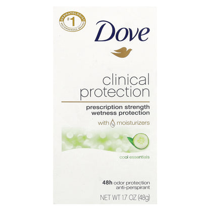 Dove, Clinical Protection, Anti-Perspirant Deodorant, Cool Essentials, 1.7 oz (48 g)