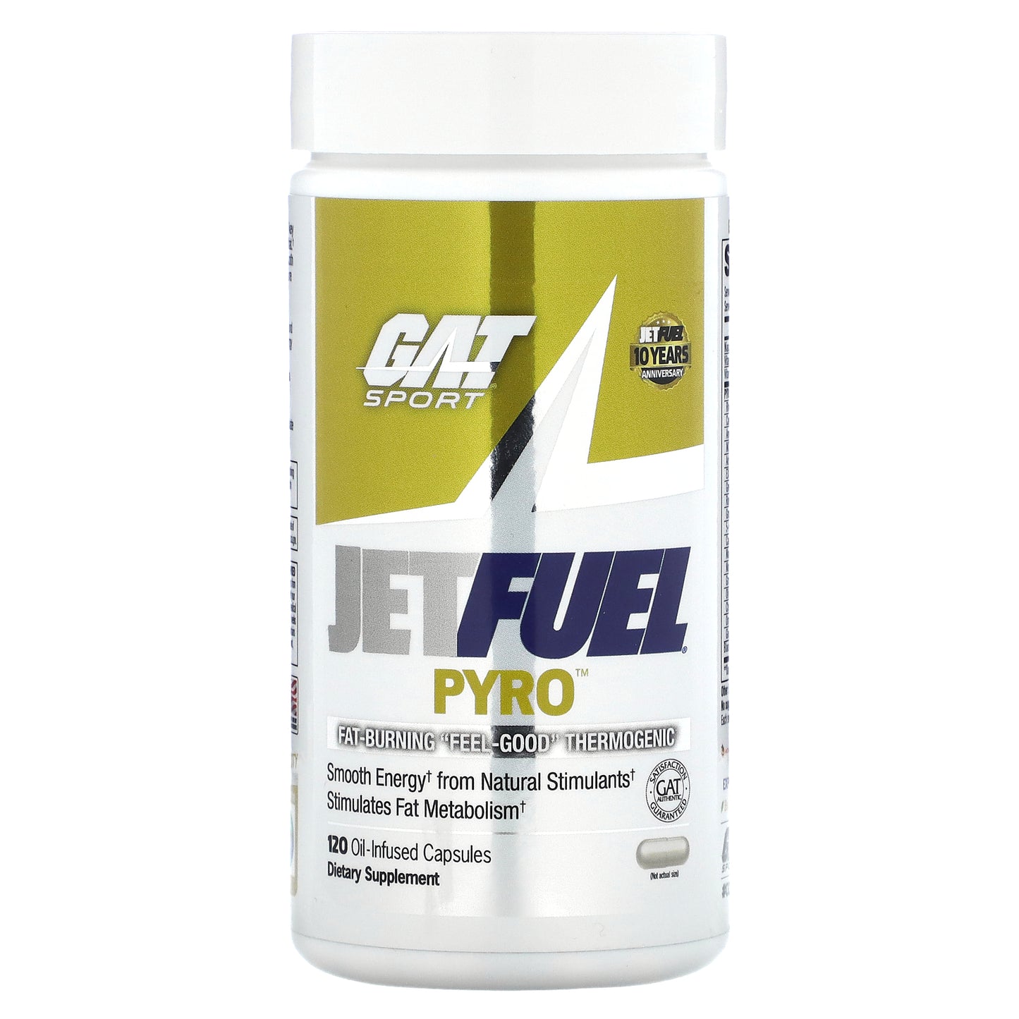 GAT, JETFUEL® PYRO™, 120 Oil-Infused Capsules
