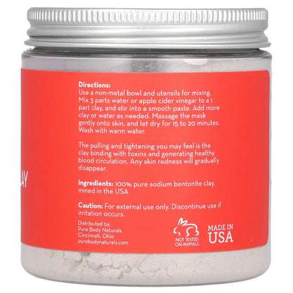 Pure Body Naturals, Indian Healing Bentonite Clay Powder, 8 oz (227 g)